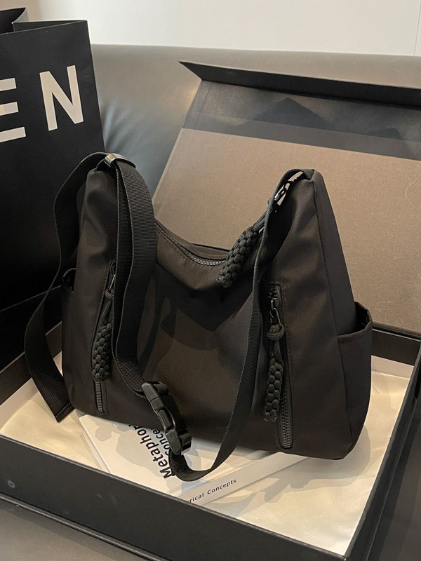 حقيبة قماش بأربعة ألوان مع سحابات جانبية