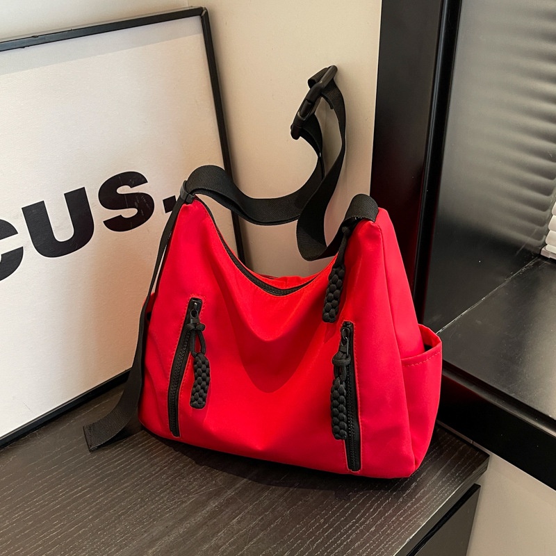 حقيبة قماش بأربعة ألوان مع سحابات جانبية