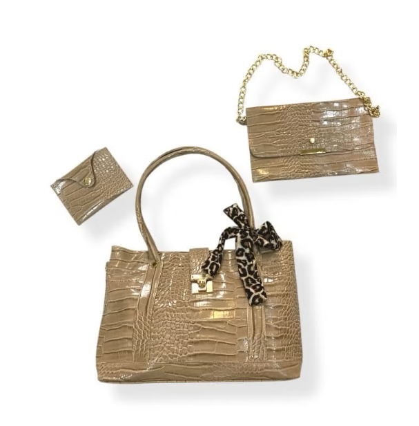 Luxurious Handbag Set with Elegant Textured Design