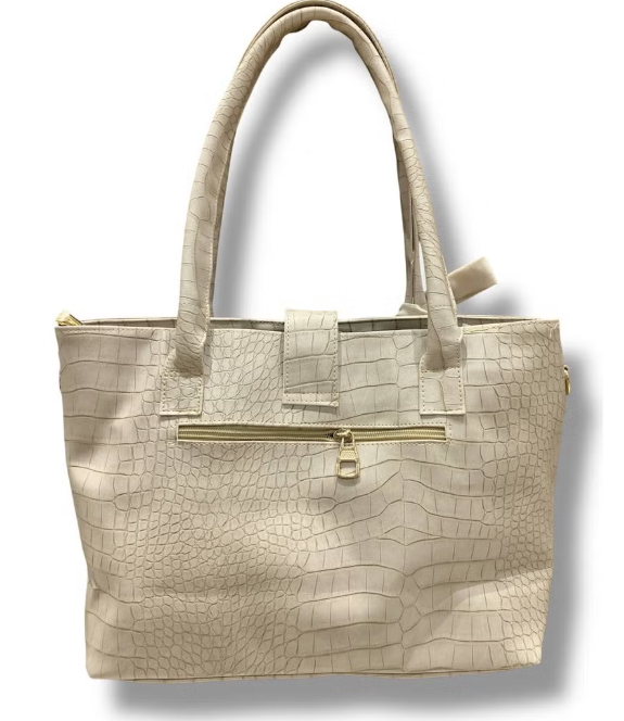 Creamy Luxurious Handbag Set with Elegant