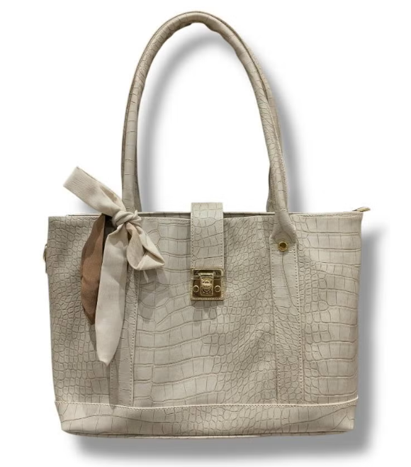 Creamy Luxurious Handbag Set with Elegant