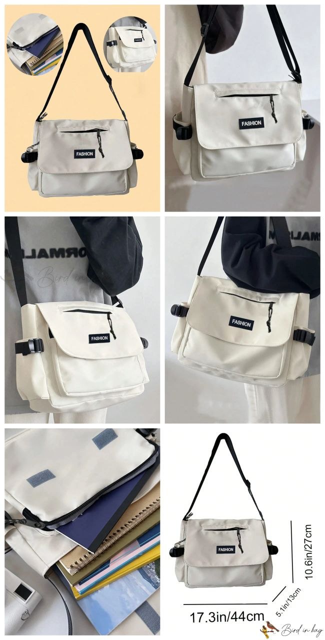 حقيبة كروس بودي قماش متعددة الجيوب بتصميم عصري