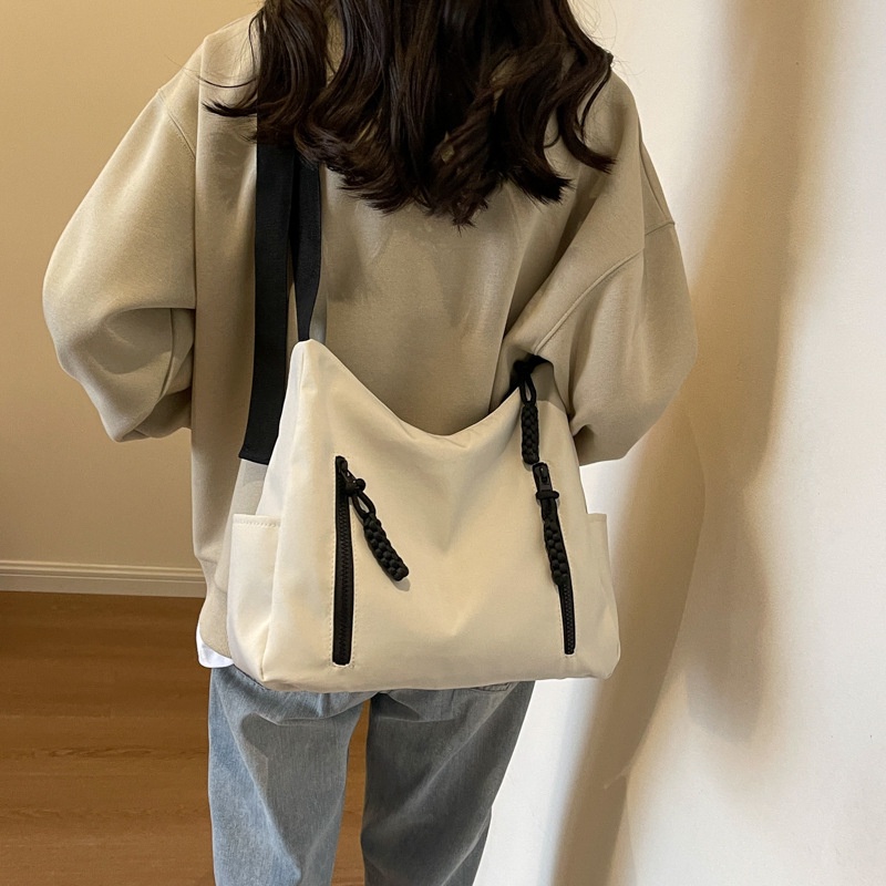 حقيبة قماش بأربعة ألوان مع سحابات جانبية